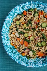 Barley salad with vegetables