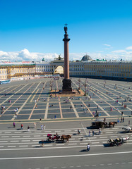 Alexander Column on Palace Square in St. Petersburg