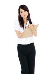 Beautiful young business woman