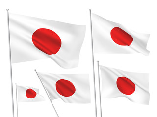 Japan vector flags