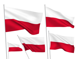 Poland vector flags
