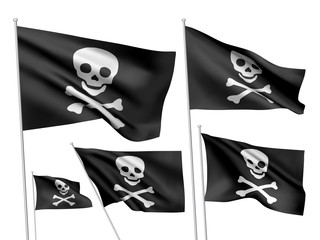Jolly Roger vector flags (simple version)
