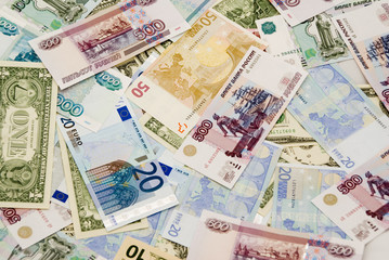 Dollars, euros, rubles