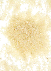 Brown Rice on White Background