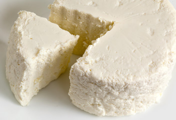 cottage cheese on a white background