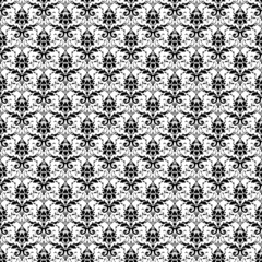 Seamless Black & White Damask
