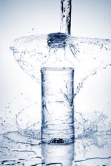 Water splash out of glass