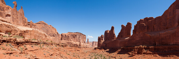 Panoramic view of Arches national park in Utah