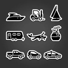 Obraz premium Set labels transport icons