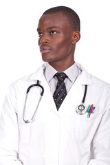 doctor standing and looking serious