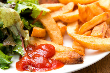 Golden French fries