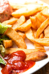 Golden French fries