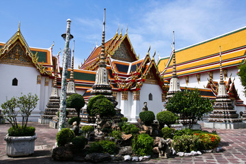 Naklejka premium Wat Pho, Buddhist temple, Bangkok, Thailand.