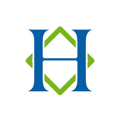 Logo initial letter H # Vector