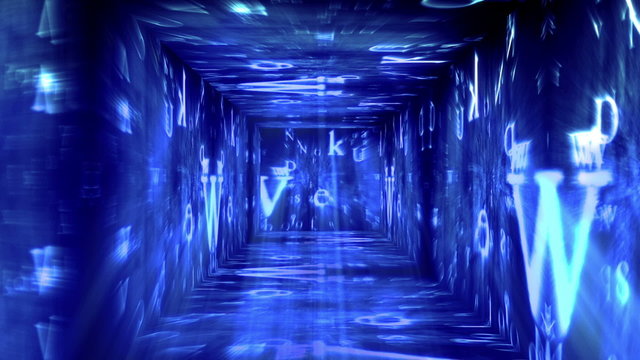 Tunnel animation ending in Merry Christmas in multiple languages