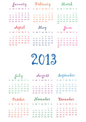 Calendar 2013