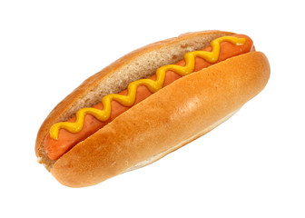 Hot dog with mustard