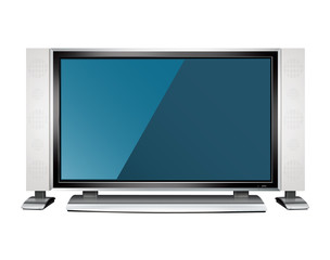 TV set isolated on white