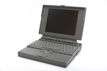 Retro Laptop isolated on white background