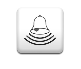 Boton cuadrado blanco simbolo alarma