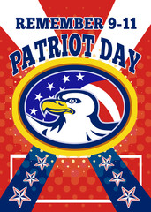 American Eagle Patriot Day 911  Poster Greeting Card