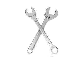 Two crossed spanners