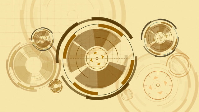 abstract  vintage circular elements seamless loop, FullHD