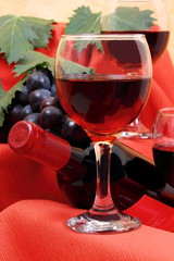 Calice di vino rosso