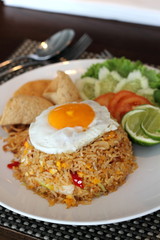 Fried rice with fried egg
