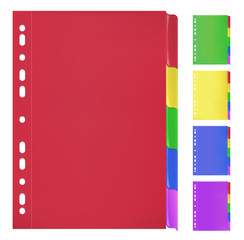 Colorful Folders with Bookmarks