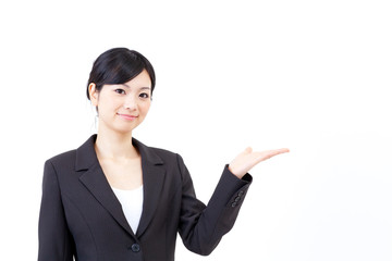 asian businesswoman showing