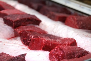 fresh red tuna slices