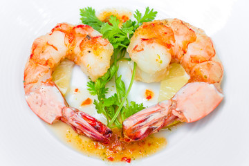 Grilled tiger prawn