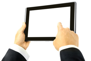 Tablet in hands