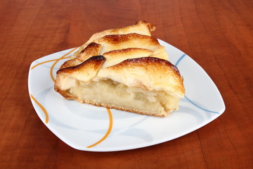 Porción pastel de manzana
