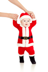 first steps of Santa claus kid