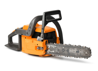 Chain saw side view