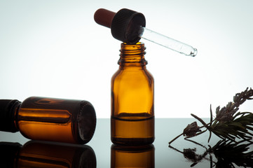 essential oil with lavender and rosemary
