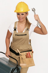Frau als Handwerker