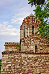 grèce; Athènes : église byzantine