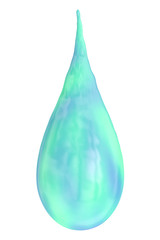 colorful turquoise drop