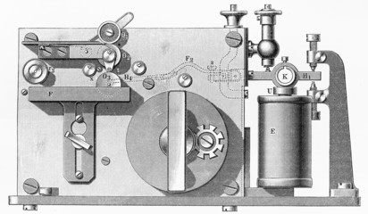 Vintage  Normal ink recorders , Morse operation © nickolae