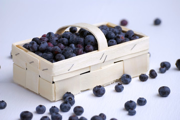 Heidelbeeren im Korb