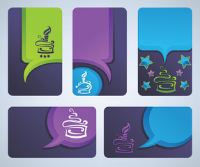 vector collection of bright business and gift cards