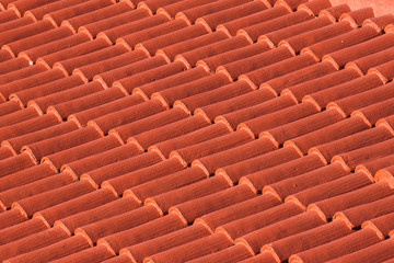 Red roof tiles