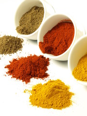 Cumin, turmeric and pepper