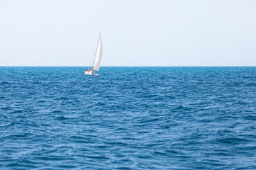 Obraz premium Seascape with yatch