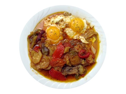 Ratatouille aux oeufs