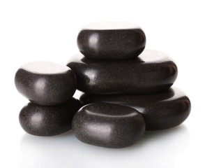Spa stones isolated on white
