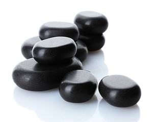 Spa stones isolated on white